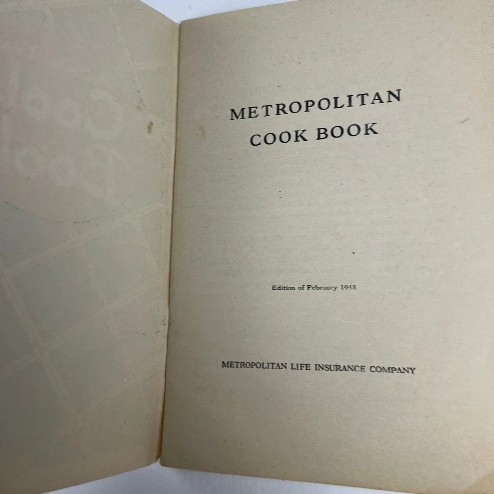 Metropolitan Life Insurance Cook Book 1948 Vintage Booklet Blue Red Mid Century